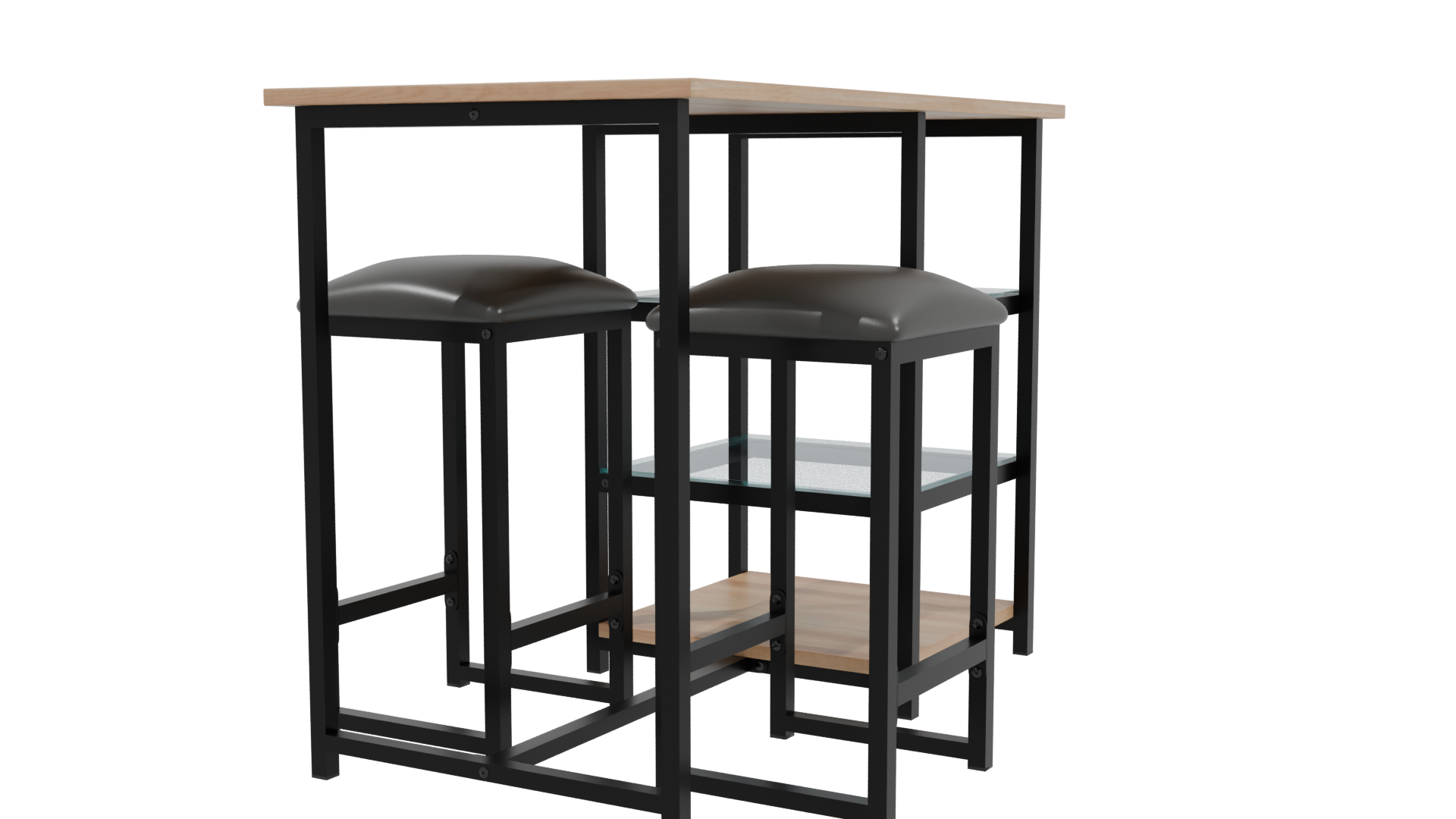Contemporary Bar Table Set 3D - Professional 3D Model Render 3