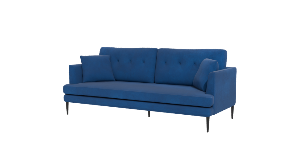 Stylish Blue Sofa Model - Professional 3D Model Render 12