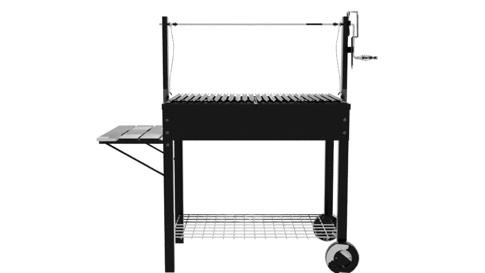 Stylish Outdoor Charcoal Grill 3D Model - Professional 3D Model Render 11