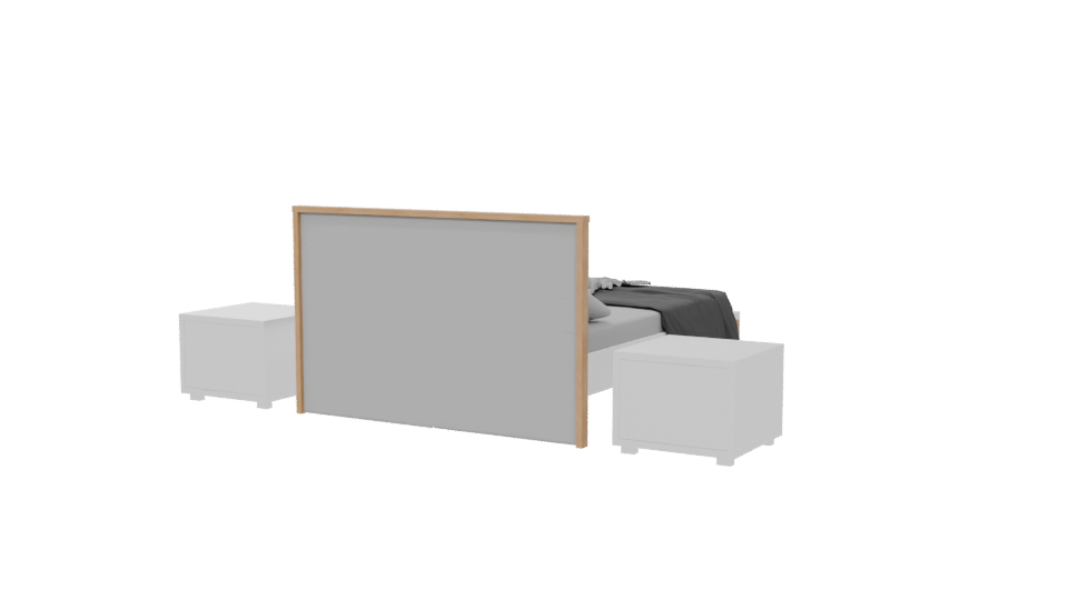 Stylish Modern Bed Set 3D Model - Professional 3D Model Render 6