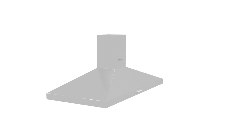 90 cm Decorative Kitchen Hood 3D - Professional 3D Model Render 9