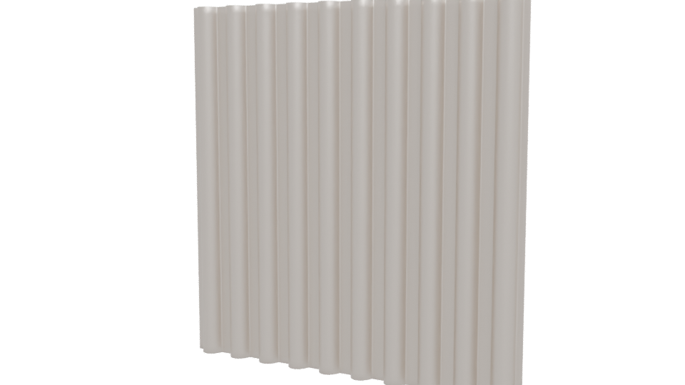 Stylized Corrugated Wall Panel 3D - Professional 3D Model Render 12