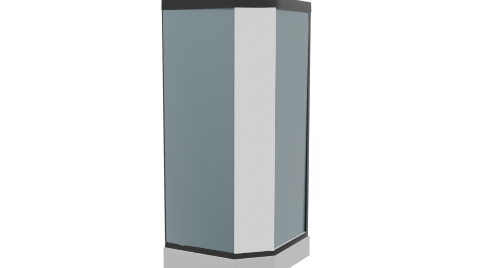 Stylish Shower Cabin Model 3D - Professional 3D Model Render 3