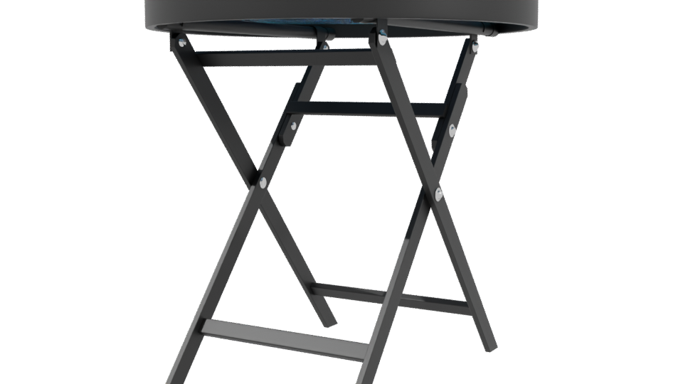 Sleek Folding Side Table 3D Model - Professional 3D Model Render 3