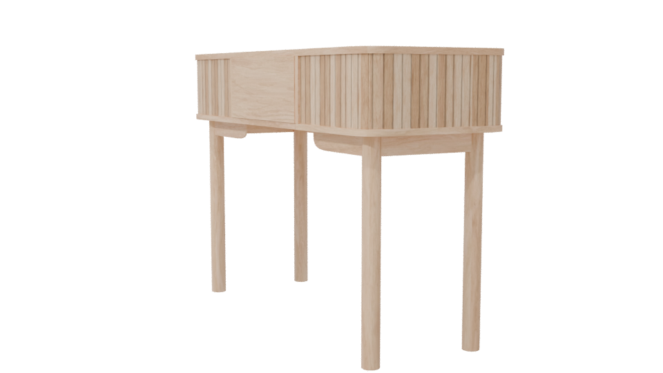 Stylish Wooden Desk Model 3D - Professional 3D Model Render 7