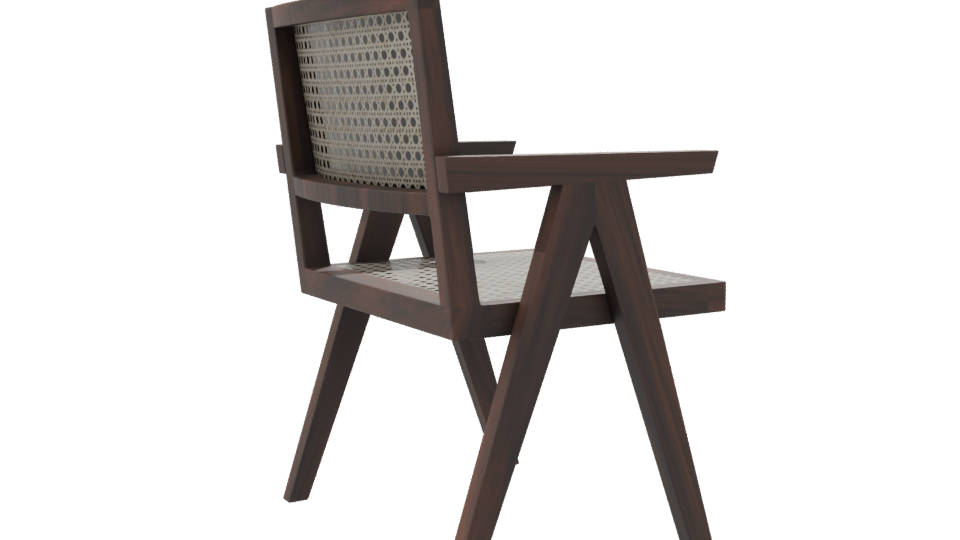 Stylish Modern Wooden Chair 3D - Professional 3D Model Render 7
