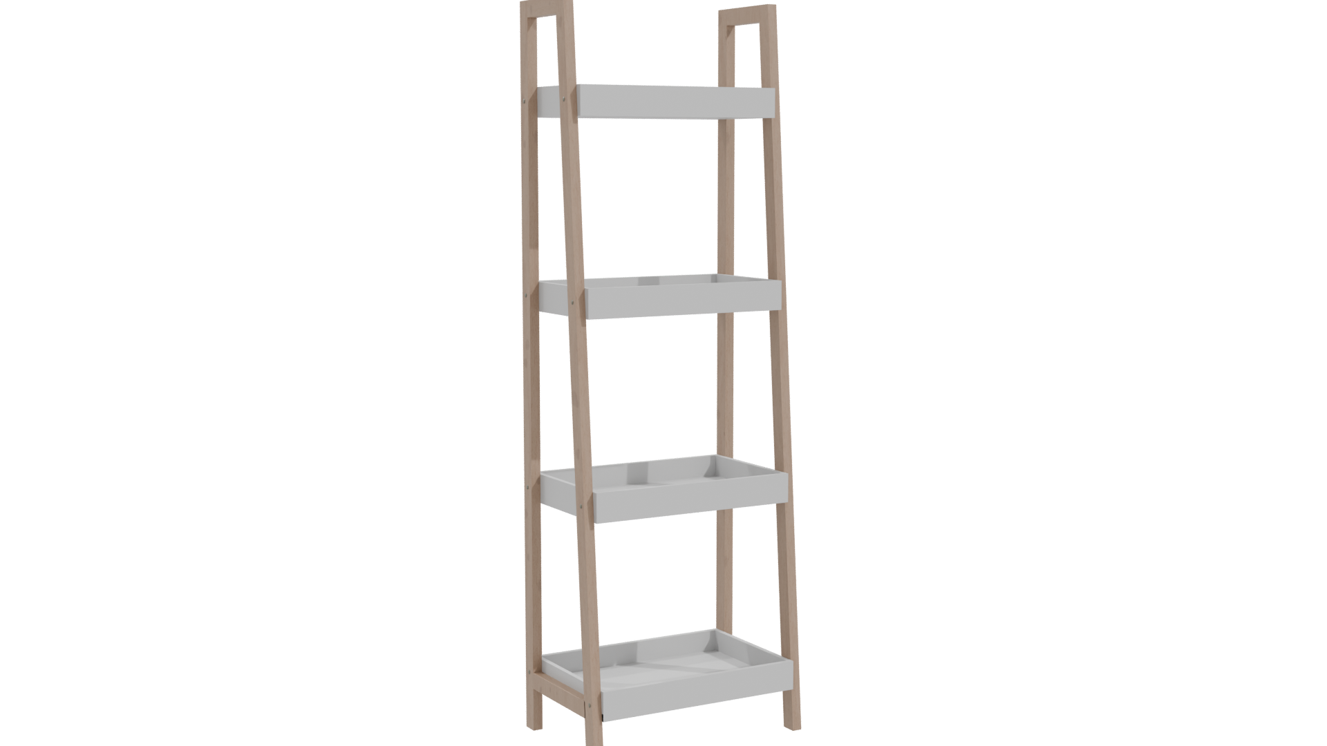 Minimalist Wooden Shelf 3D Model - Professional 3D Model Render 10
