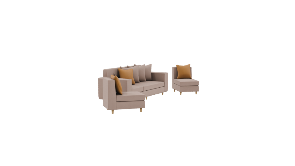 Elegant Modern Sofa Set 3D - Professional 3D Model Render 9