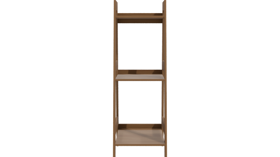 Minimalist Wooden Bookshelf 3D Model - Professional 3D Model Render 11
