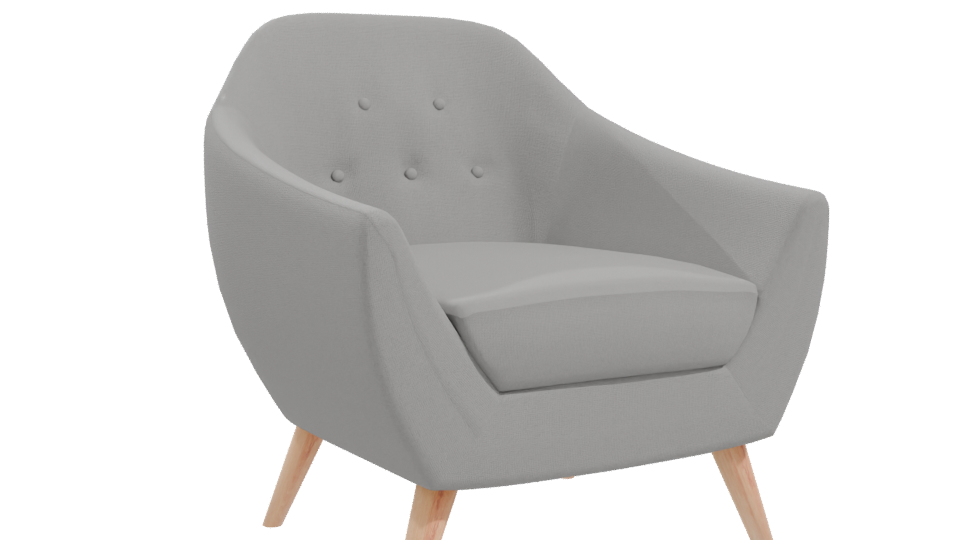 Light Gray Armchair 3D Model - Professional 3D Model Render 10