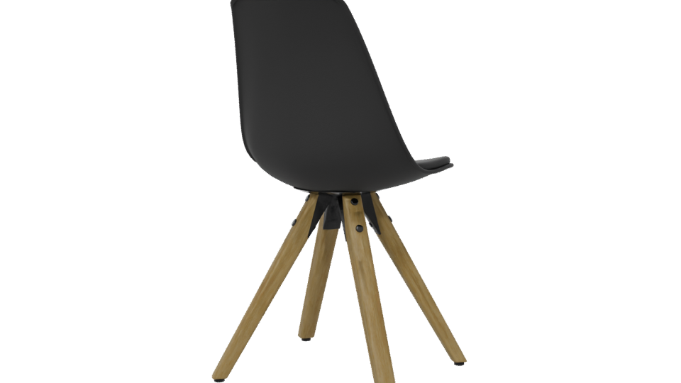 Stylish Modern Black Chair 3D - Professional 3D Model Render 6