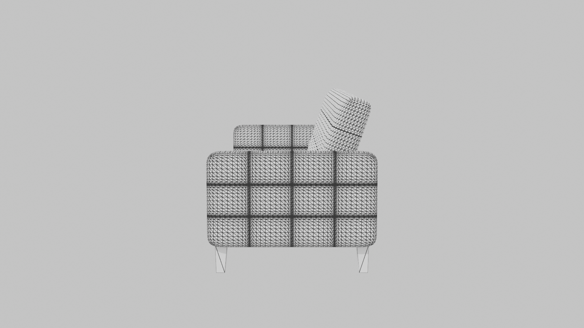 Blue Futon Sofa Model 3D - Professional 3D Model Render 13