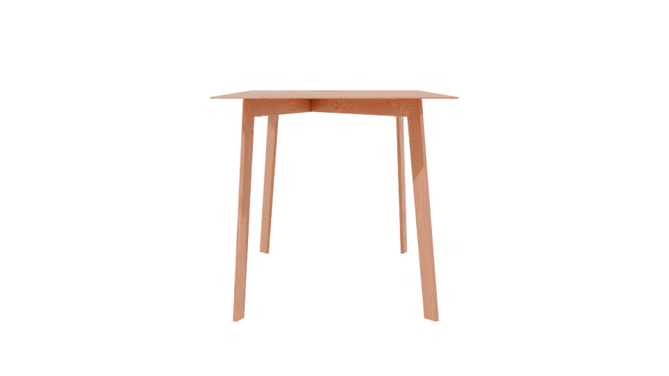 Modern Glass Top Dining Table 3D Model - Professional 3D Model Render 2