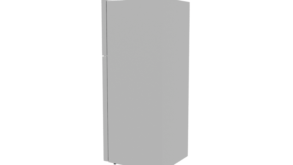 Sleek Stainless Steel Refrigerator 3D - Professional 3D Model Render 3
