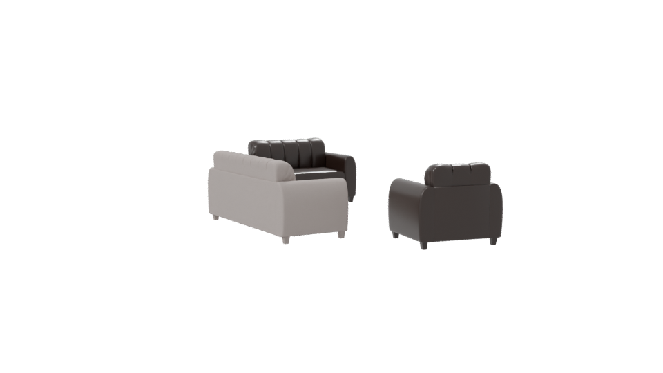 Contemporary Fabric Sofa Set 3D Model - Professional 3D Model Render 7
