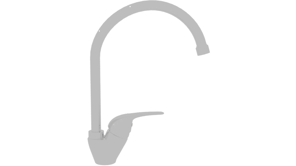 Sleek Modern Kitchen Faucet 3D Model - Professional 3D Model Render 8