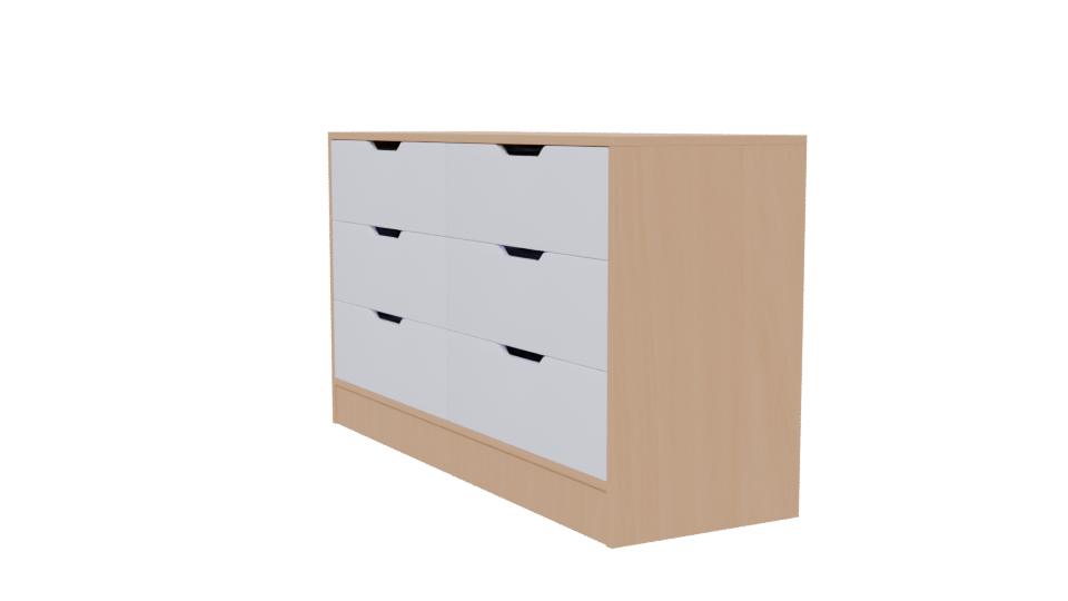 Modern Minimalist Chest of Drawers - Professional 3D Model Render 13