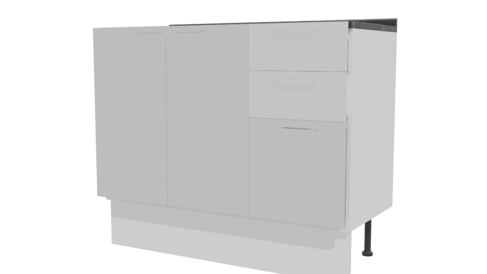 Stylish Modern Kitchen Cabinet 3D - Professional 3D Model Render 12