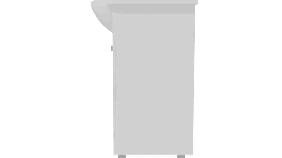 Minimalist Bathroom Sink Unit 3D Model - Professional 3D Model Render 2