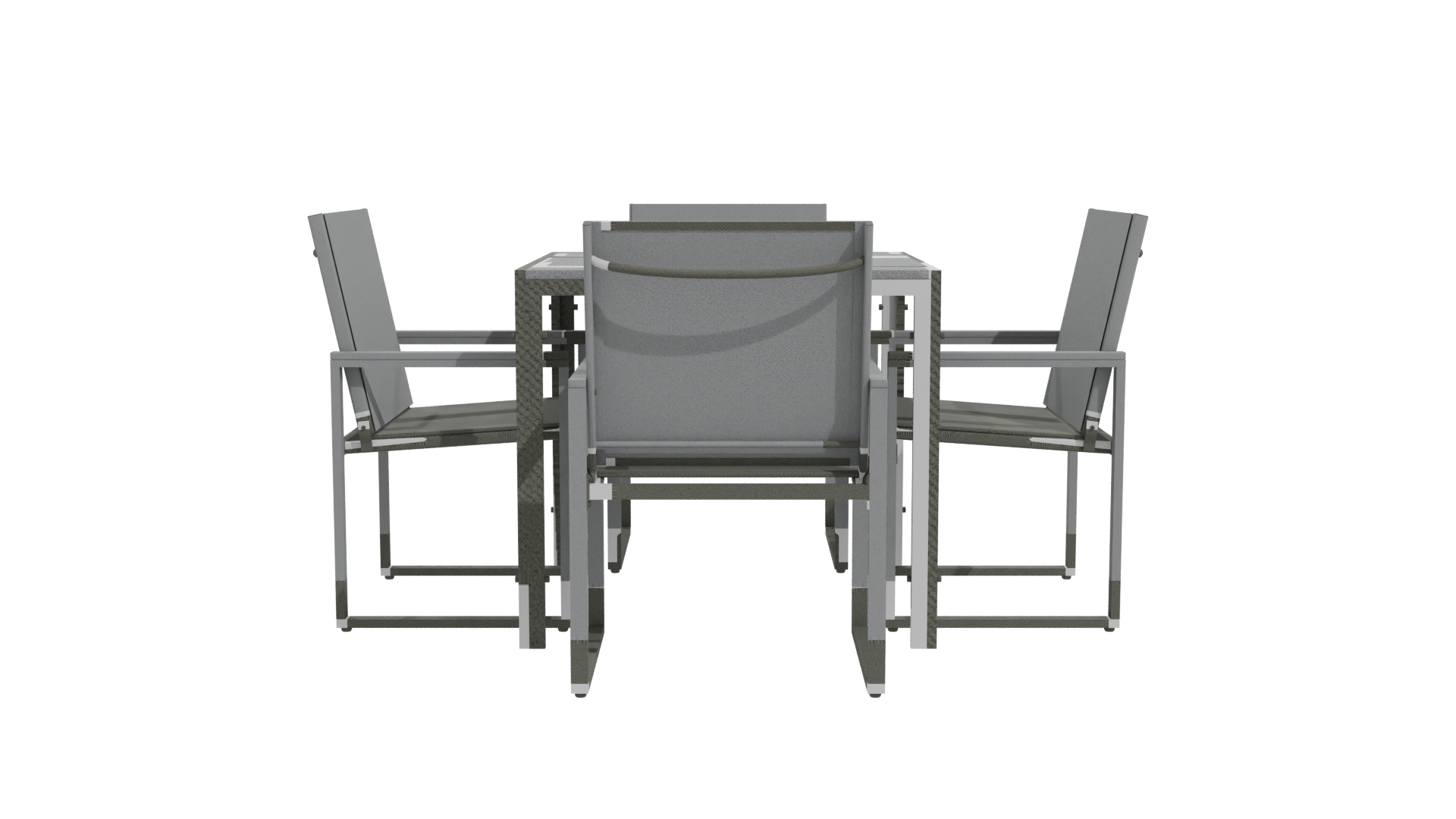 Contemporary Outdoor Dining Set 3D - Professional 3D Model Render 11