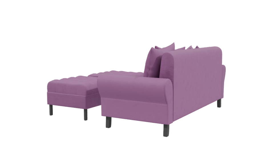 Stylish Purple Sofa 3D Model - Professional 3D Model Render 3