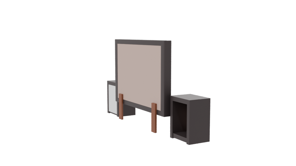 Stylized Modern TV Stand 3D - Professional 3D Model Render 7