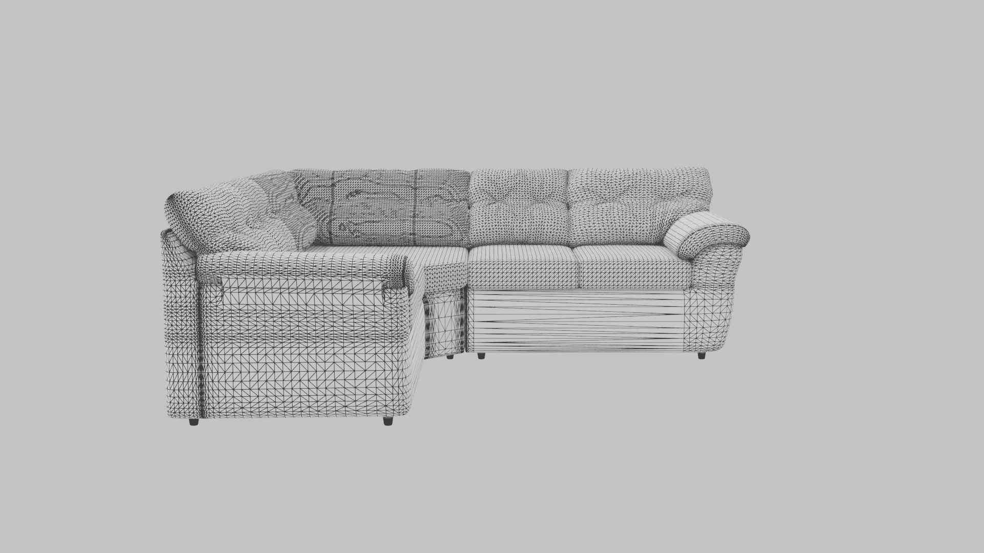 Stylish L-Shaped Sofa 3D Model - Professional 3D Model Render 15