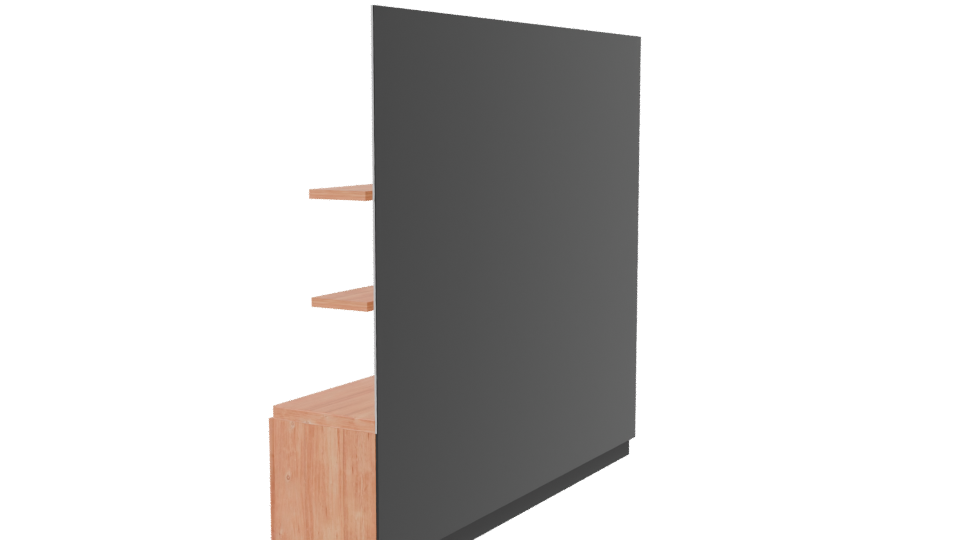 Elegant Modern Entertainment Center - Professional 3D Model Render 3