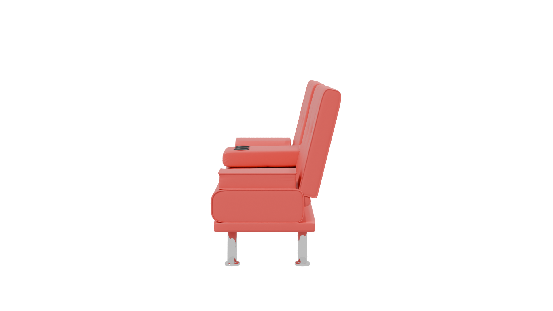 Stylish Sofa with Cup Holders - Professional 3D Model Render 2