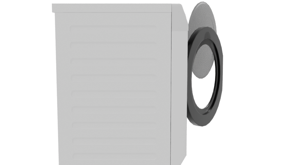 Stylish Front-Loading Dryer 3D Model - Professional 3D Model Render 8