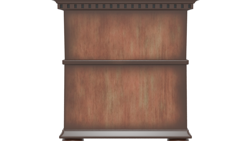 Vintage Wooden Nightstand Model - Professional 3D Model Render 5