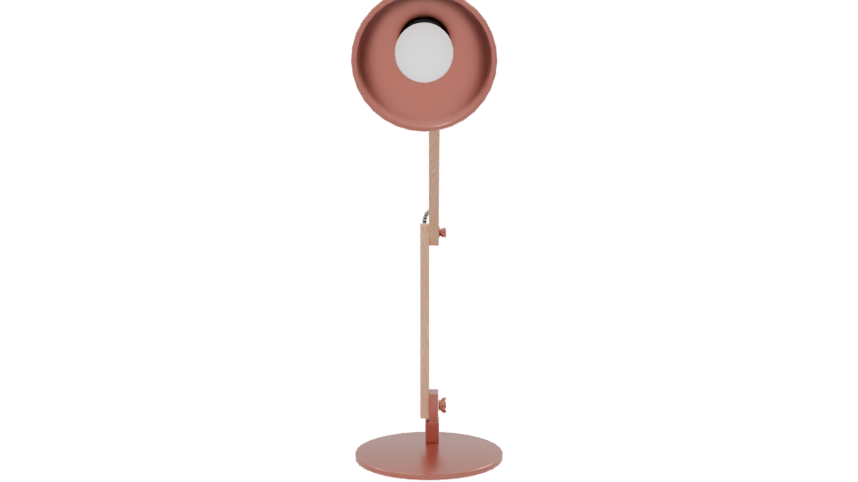 Elegant Copper Desk Lamp 3D - Professional 3D Model Render 8