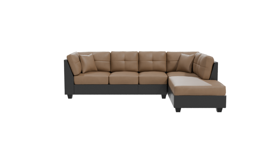Stylish L-Shaped Sofa Model 3D - Professional 3D Model Render 11