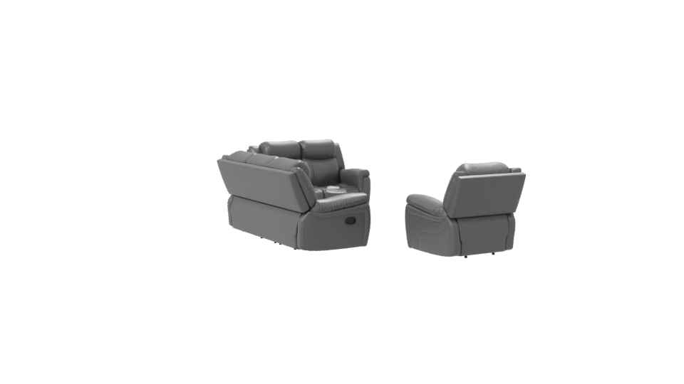 Comfortable Reclining Sofa Set 3D - Professional 3D Model Render 7