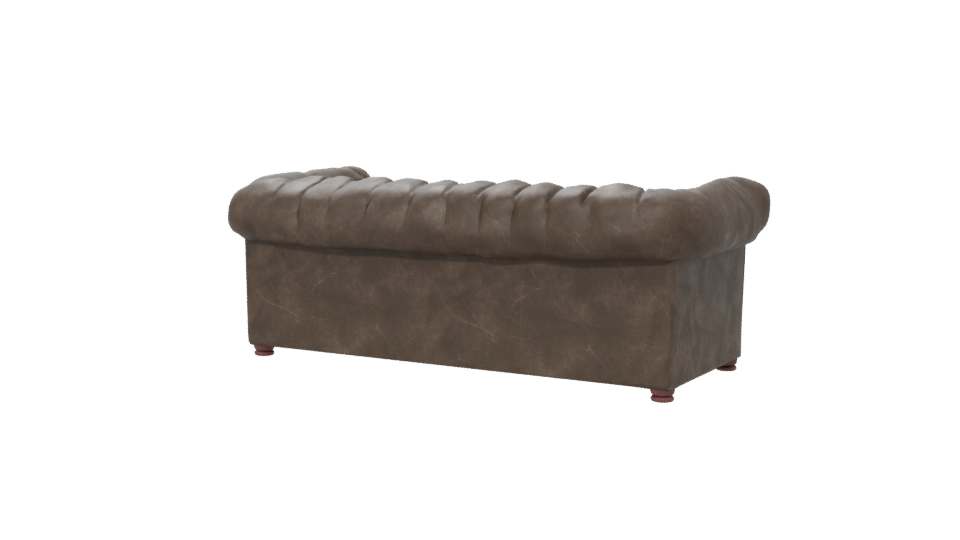 Elegant Vintage Leather Sofa 3D Model - Professional 3D Model Render 6