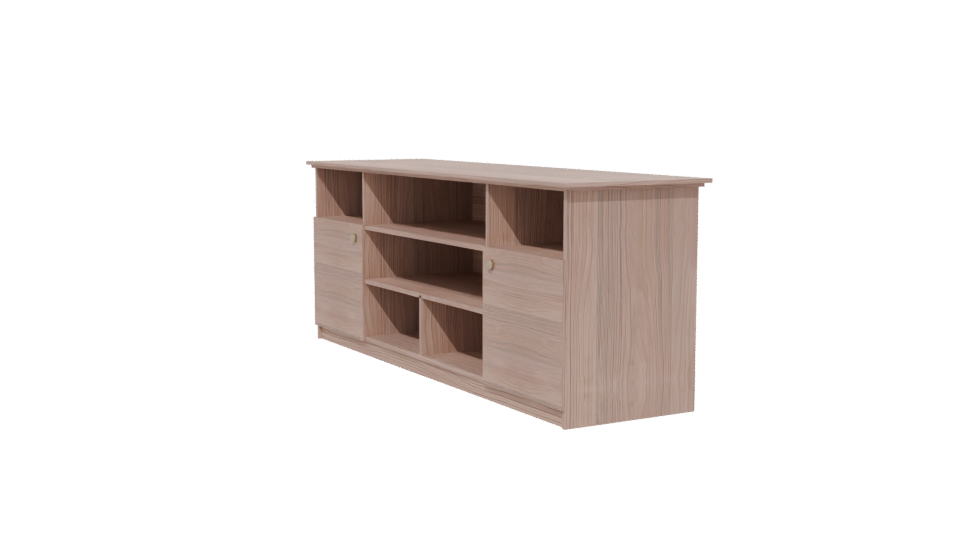 Stylish Wooden TV Stand 3D - Professional 3D Model Render 13