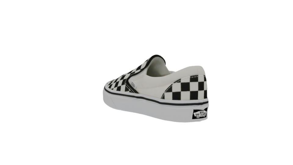Stylish Slip-On Checkerboard Sneakers 3D Model - Professional 3D Model Render 7