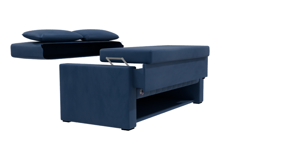 Sofá Cama Málaga Blue 3D Model - Professional 3D Model Render 9