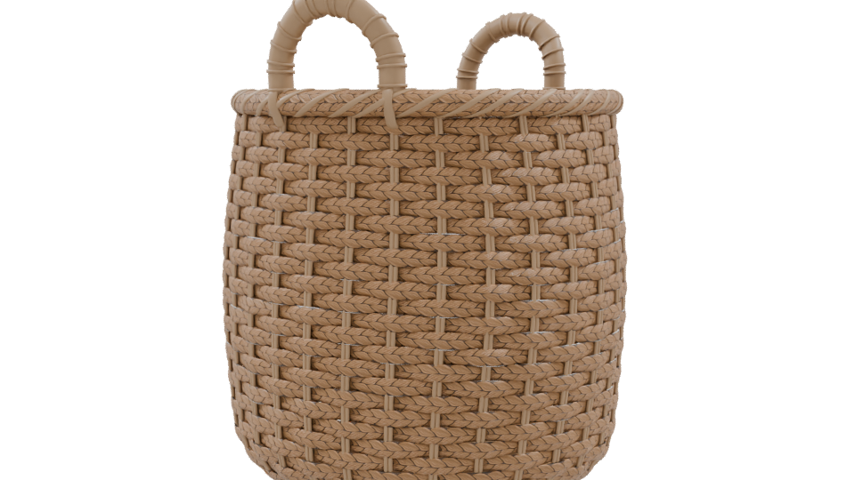 Woven Natural Storage Basket 3D - Professional 3D Model Render 9