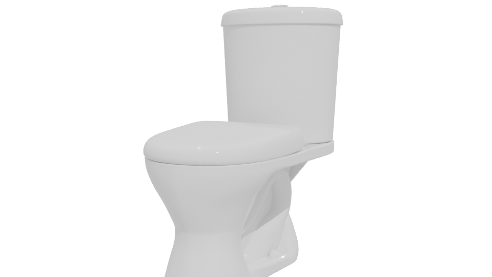 Stylish Ceramic Toilet Model - Professional 3D Model Render 12