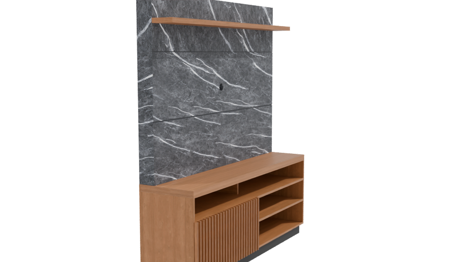 Modern Entertainment Center 3D - Professional 3D Model Render 9