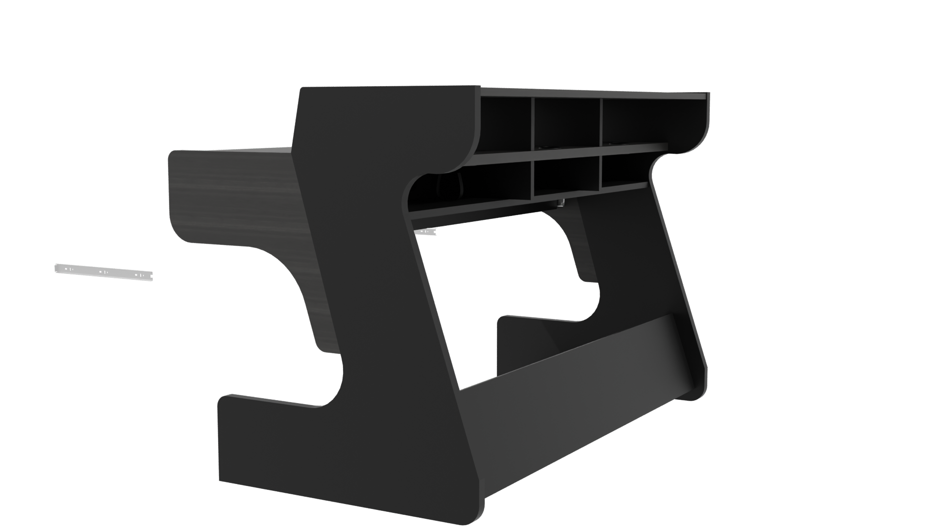 Contemporary Workspace Desk Model - Professional 3D Model Render 3