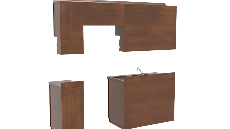 Elegant Kitchen Furniture Set 3D - Professional 3D Model Render 4