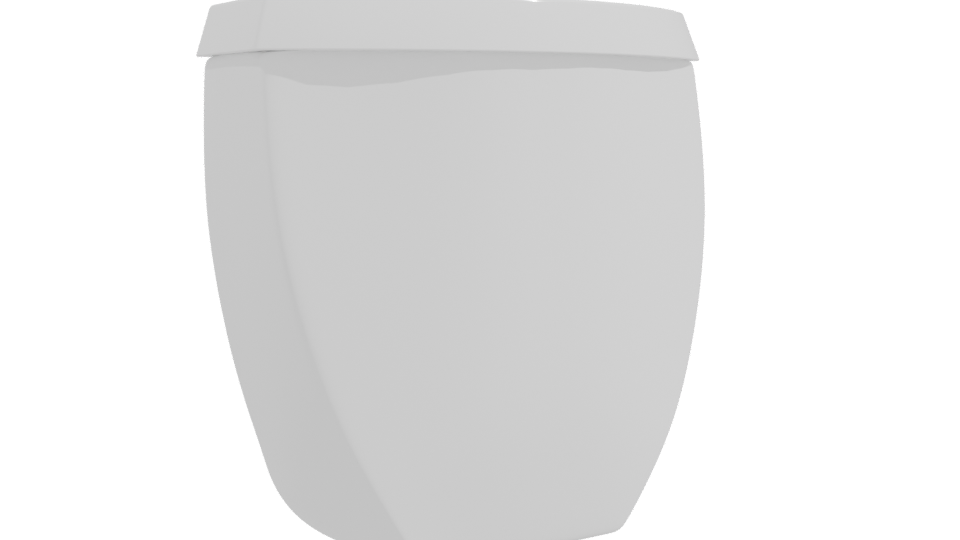 Minimalist White Decorative Bowl - Professional 3D Model Render 10