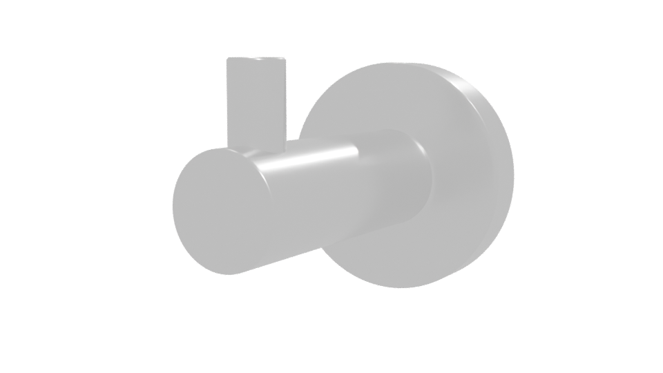 Stylized Metal Wall Hook Model - Professional 3D Model Render 12