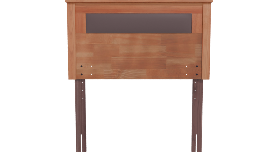 Stylish Wooden Bed Headboard 3D Model - Professional 3D Model Render 11