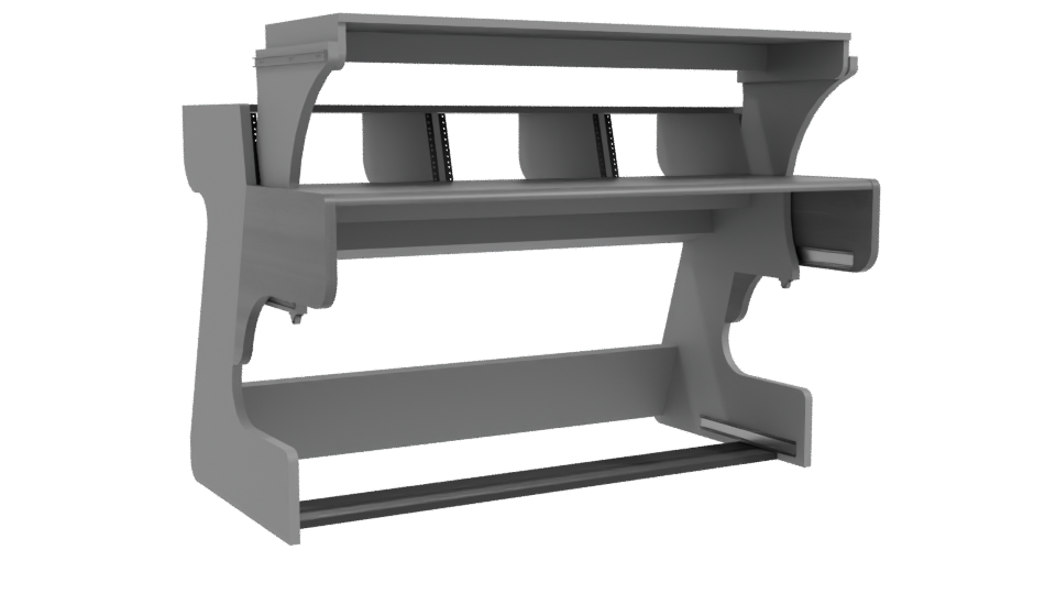 Contemporary Office Desk 3D Model - Professional 3D Model Render 10