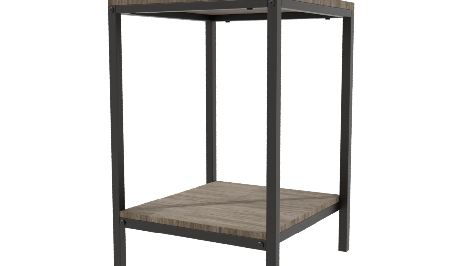 Minimalist Wooden Shelf Model - Professional 3D Model Render 9