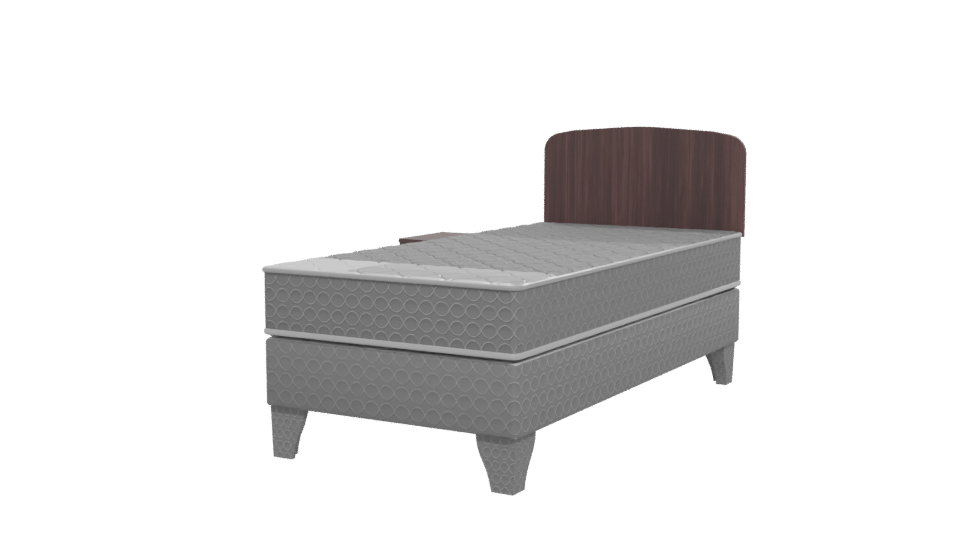 Stylish Single Bed Model 3D - Professional 3D Model Render 12