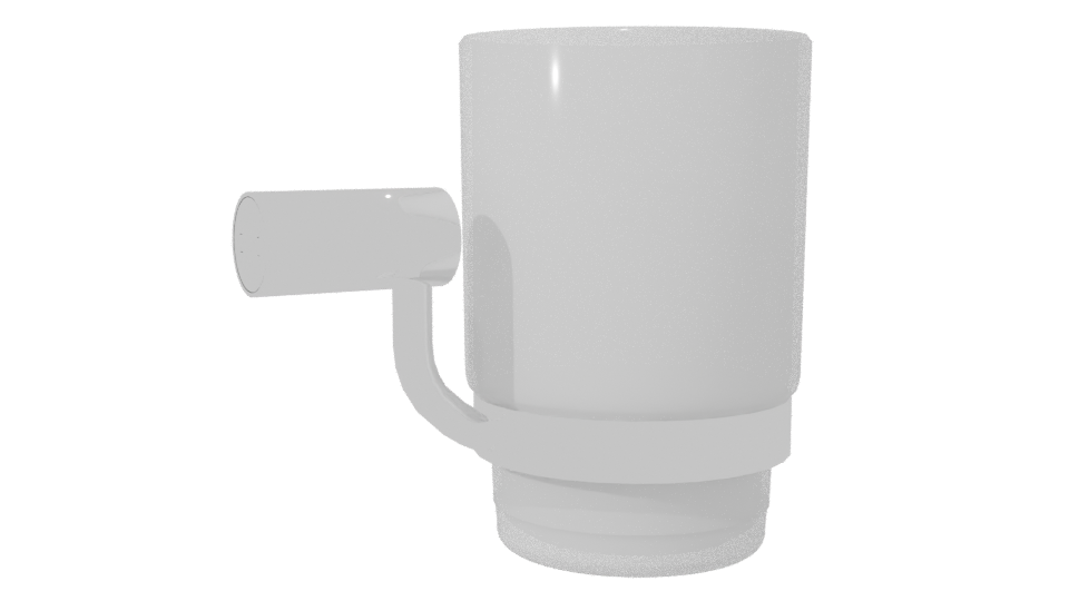 Stylish Glass Tumbler with Metal Base 3D Model - Professional 3D Model Render 7